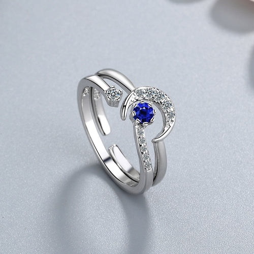 Star Moon Cold Wind Tail Fashion Ring