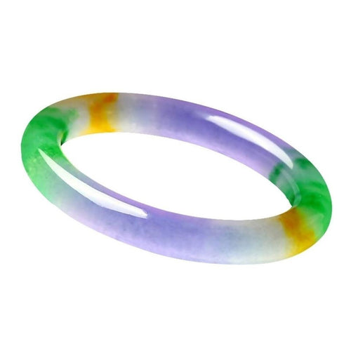 Colorful Jade Duobao Bracelet with Round Bars