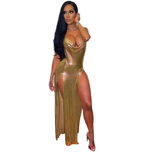 Halter Neck Irregular Dress for Women