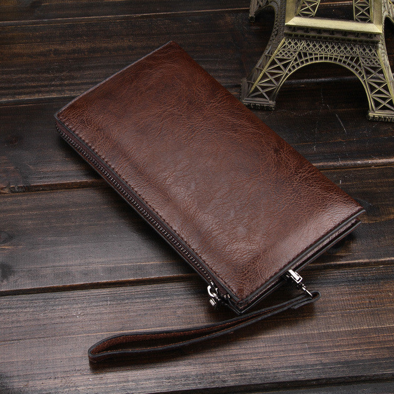 Men's Leather Handbag Wallet for Coins and Phones