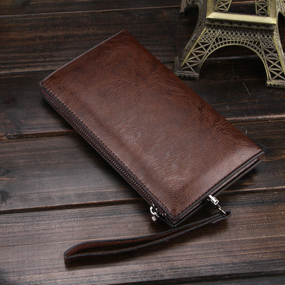 Men's Leather Handbag Wallet for Coins and Phones