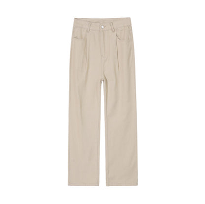 Trendy Solid Color Loose Fit Men's Casual Pants