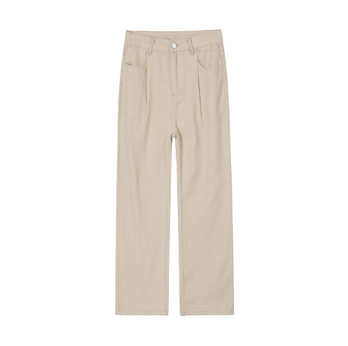 Trendy Solid Color Loose Fit Men's Casual Pants