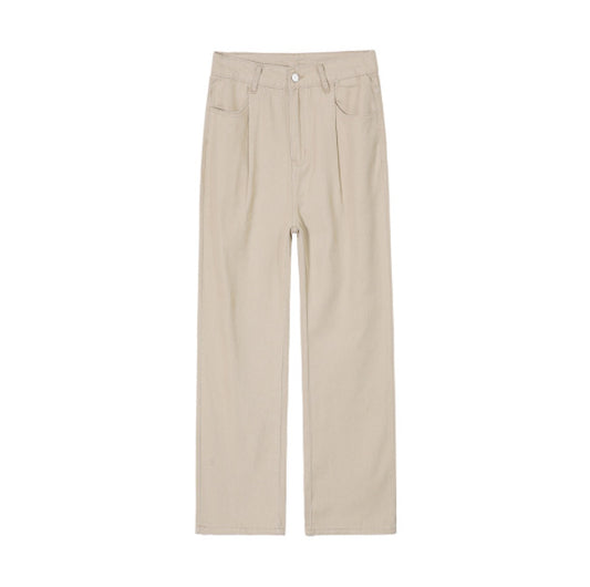 Trendy Solid Color Loose Fit Men's Casual Pants