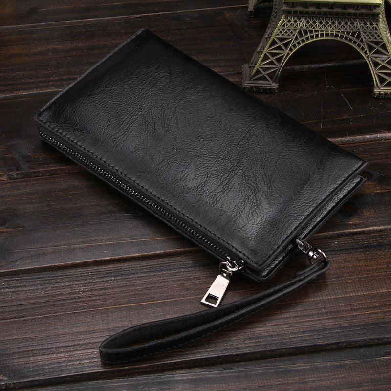 Men's Leather Handbag Wallet for Coins and Phones