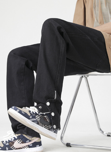 High Street Vintage Solid Black 3D Cut Jeans