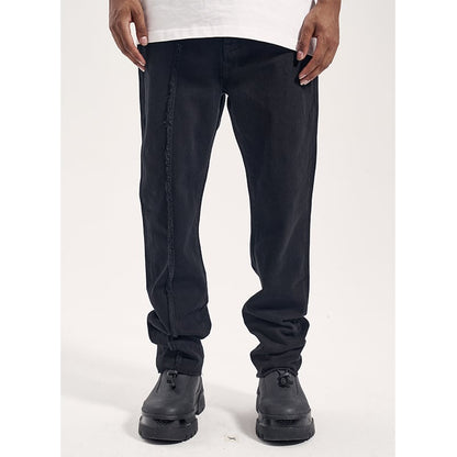High Street Vintage Solid Black 3D Cut Jeans