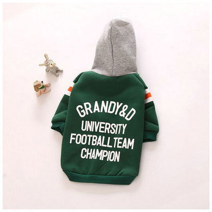 Hooded Pullover Letter Jacket for Dogs
