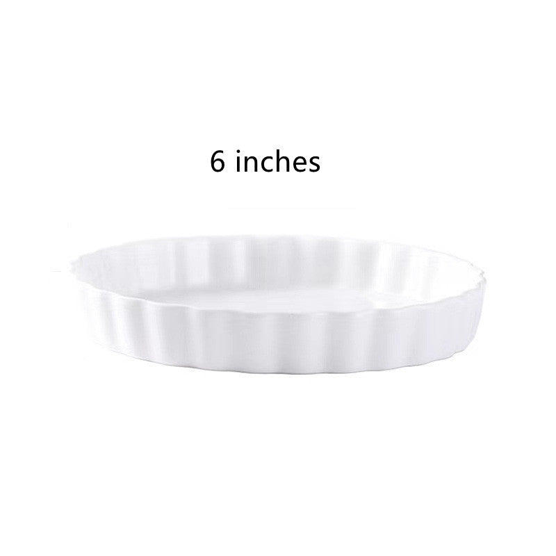 Striped Fruit Salad Plate for Cake and Pudding Baking