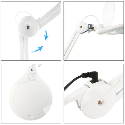 LED Lamp Clip-On Magnifying Glass for Work and Repair