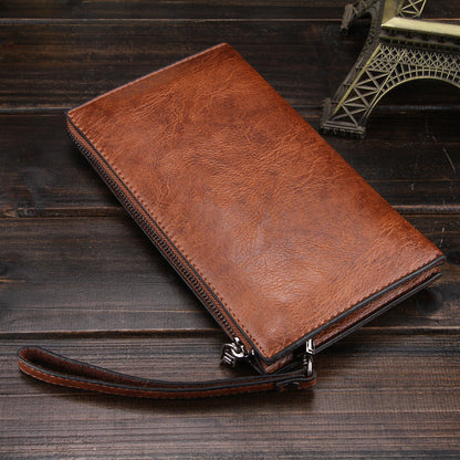 Men's Leather Handbag Wallet for Coins and Phones