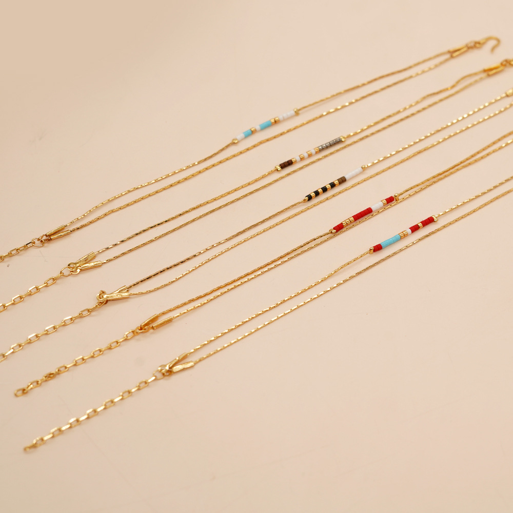 Double-Layer Gold Thread Bead Bracelet for Women