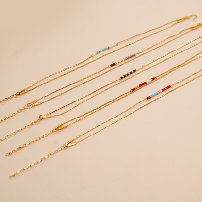 Double-Layer Gold Thread Bead Bracelet for Women